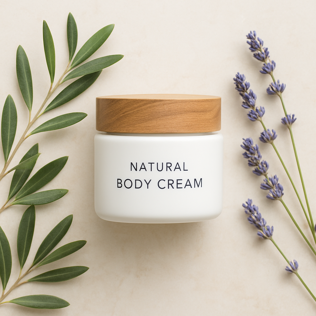NaturaCare κρέμα φροντίδας σε κομψή λευκή συσκευασία